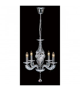 Clearance - Santo Pendant 4 Light E14 Polished Chrome/Crystal-2