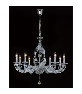 Clearance - Santo Pendant 8 Light E14 Polished Chrome/Crystal-2