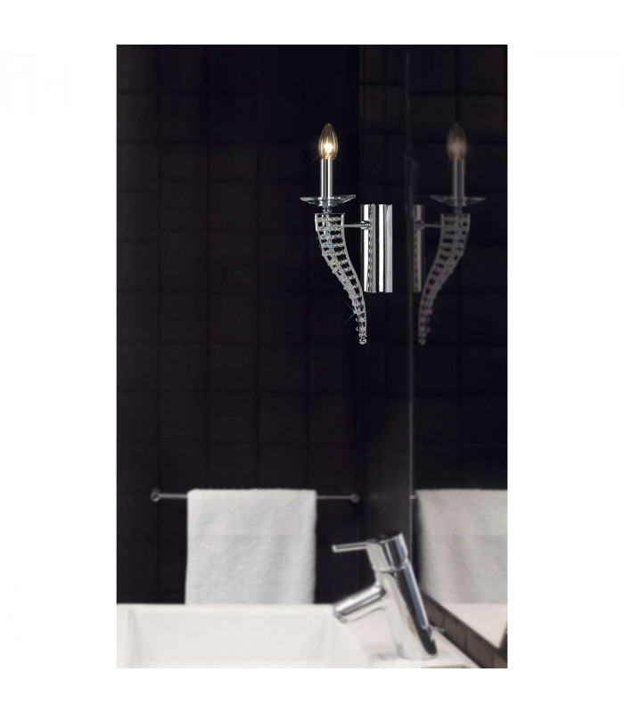 Clearance - Santo Pendant 8 Light E14 Polished Chrome/Crystal-4