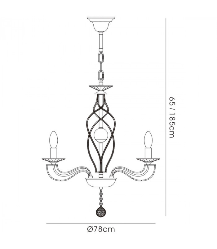 Clearance - Santo Pendant 8 Light E14 Polished Chrome/Crystal-5