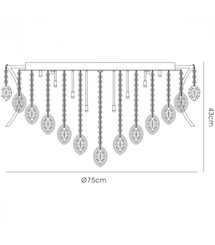 Clearance - Mios Ceiling 15 Light G4 Polished Chrome/Crystal NOT LED/CFL Compatible-4