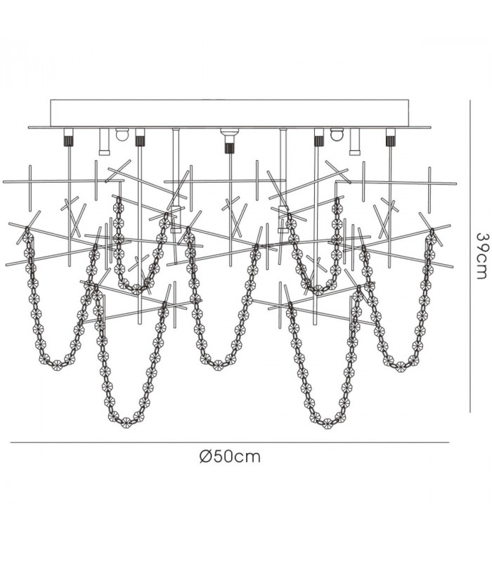 Clearance - Lexi Ceiling 10 Light G4 Polished Chrome/Crystal NOT LED/CFL Compatible-4
