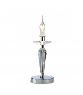 Clearance - Renzo Table Lamp E14 Polished Chrome/Crystal-1