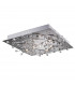 Clearance - Fia Flush Ceiling Square 6 Light G4 White LEDs Polished Chrome/Crystal NOT LED/CFL Compatible-1