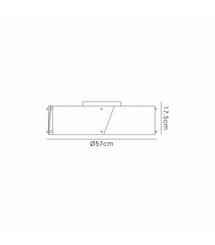 Clearance - Dakota Flush Ceiling Small 4 Light E27 Polished Chrome/Black & White Acrylic-6