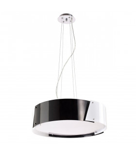 Clearance - Dakota Pendant Small 4 Light E27 Polished Chrome/Black & White Acrylic-1