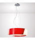 Clearance - Dakota Pendant Small 4 Light E27 Polished Chrome/Red & White Acrylic-2