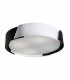 Clearance - Dakota Flush Ceiling Medium 4 Light E27 Polished Chrome/Black & White Acrylic-1