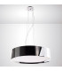 Clearance - Dakota Pendant Medium 4 Light E27 Polished Chrome/Black & White Acrylic-2