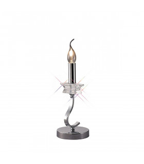 Clearance - Nydia Table Lamp WITHOUT SHADE E14 Polished Chrome/Crystal-1
