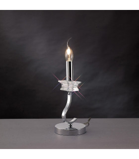 Clearance - Nydia Table Lamp WITHOUT SHADE E14 Polished Chrome/Crystal-2