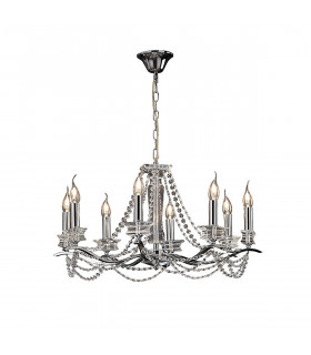 Clearance - Nydia Pendant 8 Light E14 Polished Chrome/Crystal-1