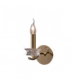 Clearance - Nydia Wall Lamp E14 French Gold/Crystal-1