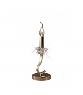 Clearance - Nydia Table Lamp E14 French Gold/Crystal-1