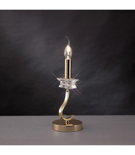 Clearance - Nydia Table Lamp E14 French Gold/Crystal-2