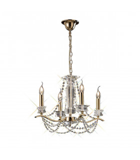 Clearance - Nydia Pendant 4 Light E14 French Gold/Crystal-1