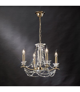 Clearance - Nydia Pendant 4 Light E14 French Gold/Crystal-2