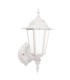 PIR 1 Light Outdoor Wall Lantern Frosted Polycarbonate, Matt White Textured IP44 - 1