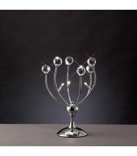 Clearance - Xeena Table Lamp 3 Light G4 Polished Chrome/Crystal NOT LED/CFL Compatible-2