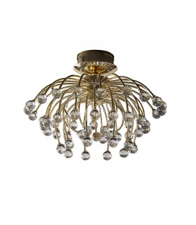 Clearance - Xeena Ceiling 10 Light G4 French Gold/Crystal NOT LED/CFL Compatible-1