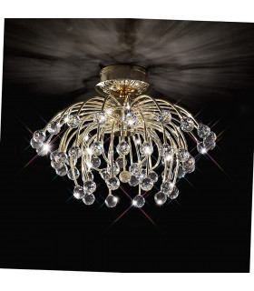 Clearance - Xeena Ceiling 10 Light G4 French Gold/Crystal NOT LED/CFL Compatible-2