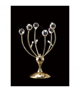Clearance - Xeena Table Lamp 3 Light G4 French Gold/Crystal NOT LED/CFL Compatible-2