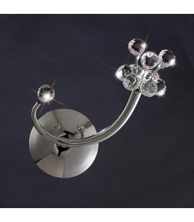 Clearance - Octavia Wall Lamp Switched G4 Left Facing Polished Chrome/Crystal NOT LED/CFL Compatible-2