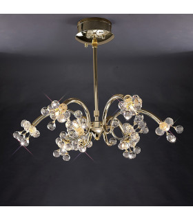 Clearance - Octavia Pendant 9 Light G4 French Gold/Crystal NOT LED/CFL Compatible-2