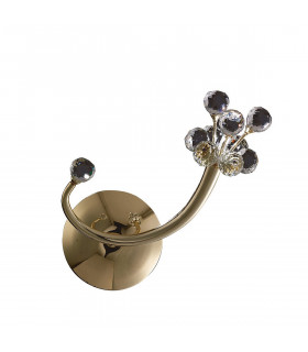 Clearance - Octavia Wall Lamp Switched G4 Left Facing French Gold/Crystal NOT LED/CFL Compatible-1