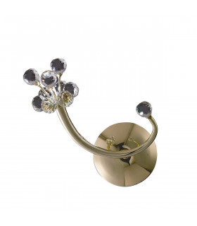 Clearance - Octavia Wall Lamp Switched G4 Right Facing French Gold/Crystal NOT LED/CFL Compatible-1