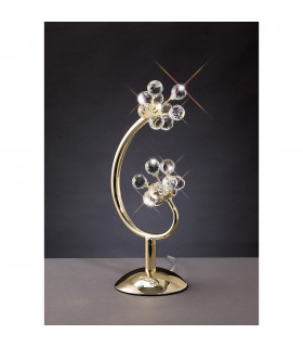 Clearance - Octavia Table Lamp 2 Light G4 French Gold/Crystal NOT LED/CFL Compatible-2