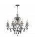 Clearance - Luna Crystal Ceiling 8 Light E14 Black Chrome/Crystal-1
