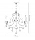 Clearance - Luna Crystal Ceiling 8 Light E14 Black Chrome/Crystal-6