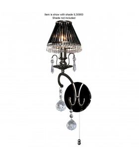 Clearance - Pescara Wall Lamp E14 Black Chrome/Crystal-1