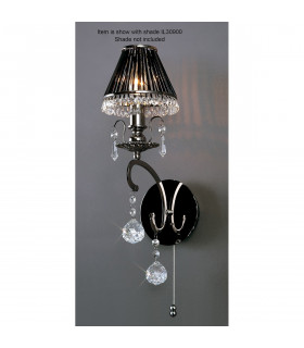 Clearance - Pescara Wall Lamp E14 Black Chrome/Crystal-2