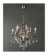 Clearance - Pescara Pendant Round 5 Light E14 Black Chrome/Crystal-2