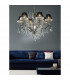 Clearance - Pescara Pendant Round 5 Light E14 Black Chrome/Crystal-3