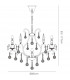Clearance - Pescara Pendant Round 5 Light E14 Black Chrome/Crystal-4