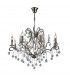 Clearance - Pescara Pendant Round 9 Light E14 Black Chrome/Crystal-1