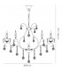 Clearance - Pescara Pendant Round 9 Light E14 Black Chrome/Crystal-4