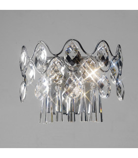 Clearance - Kenzie Wall Lamp Switched 3 Light G4 Polished Chrome/Crystal NOT LED/CFL Compatible-2