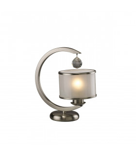 Clearance - Lincoln Table Lamp E27 Satin Nickel/Glass/Crystal-1