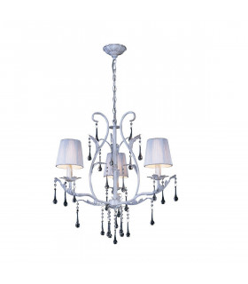 Clearance - Flur Pendant Round 3 Light E14 White French Gold-1