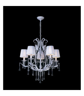 Clearance - Flur Pendant Round 5 Light E14 White French Gold-2
