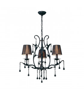 Clearance - Flur Pendant Round 3 Light E14 Black-1