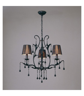 Clearance - Flur Pendant Round 3 Light E14 Black-2