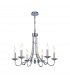 Clearance - Danya Pendant Round 6 Light E14 Polished Chrome/Crystal-1