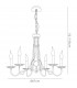 Clearance - Danya Pendant Round 6 Light E14 Polished Chrome/Crystal-4