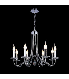 Clearance - Danya Pendant Round 8 Light E14 Polished Chrome/Crystal-2