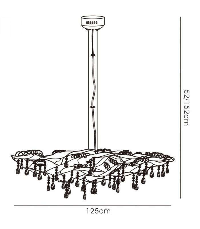 Clearance - Fusion Pendant Linear 10 Light G4 Polished Chrome/Crystal NOT LED/CFL Compatible-4